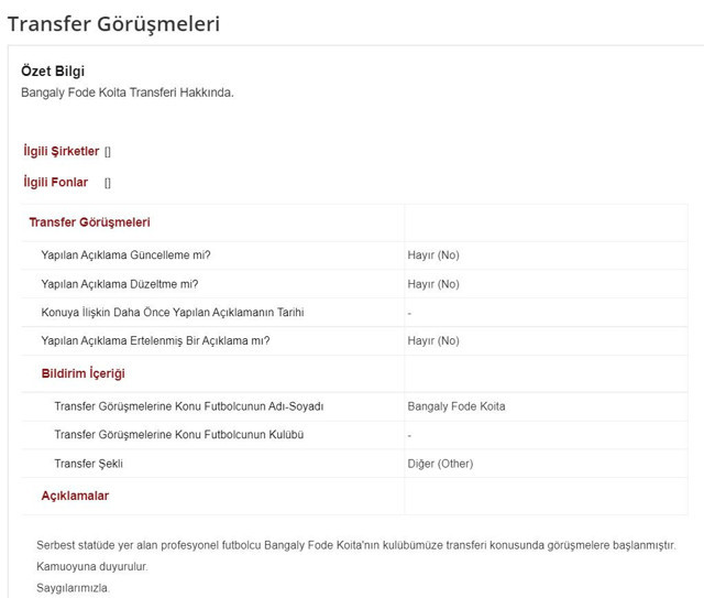 Trabzonspor'dan KAP bildirisi: Koita ile görüşmeler başladı - Resim: 0