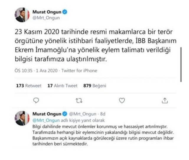 Ekrem İmamoğlu 'Hiçbir konuda bizimle diyalog kurmadılar' dedi İBB sözcüsünün tweeti ortaya çıktı - Resim: 0