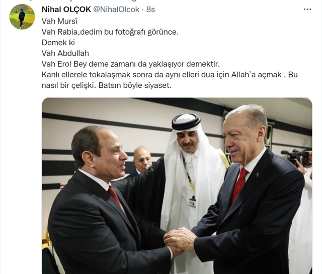 Erdoğan Mısır lideri Sisi ile tokalaştı fotoğrafı gören Akit yazarı yıkıldım yazıklar olsun dedi - Resim: 3