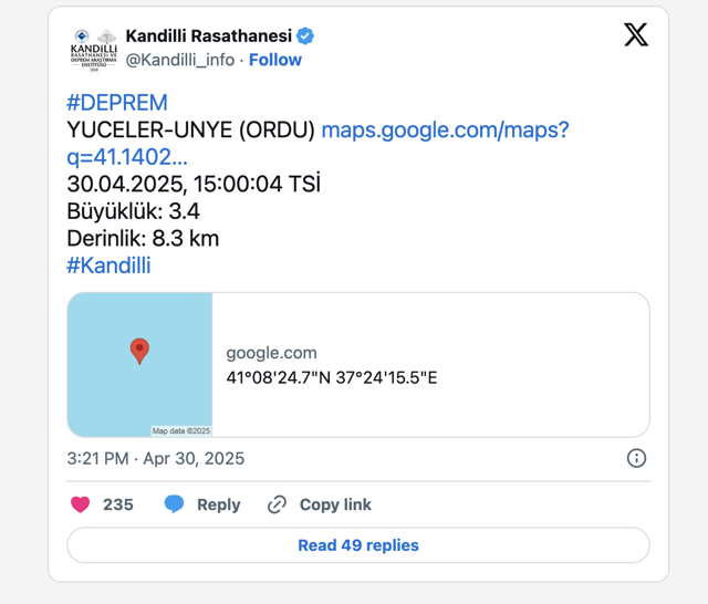 Ordu'da korkutan deprem! Türkiye beşik gibi sallanıyor - Resim: 0