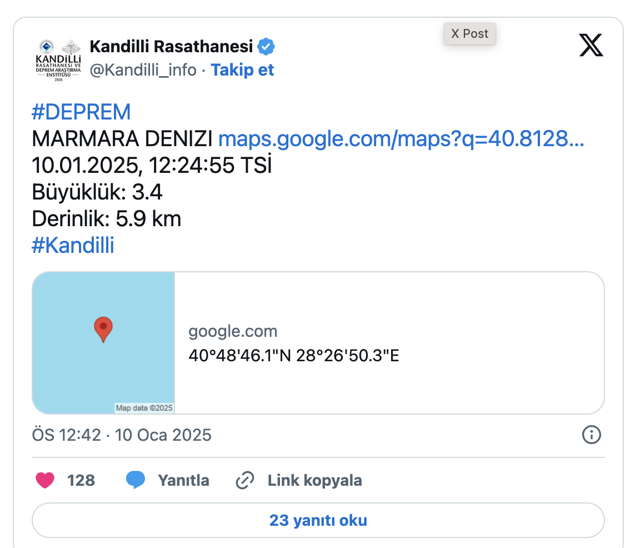 İstanbul'da korkutan deprem! Kandilli şiddetini duyurdu - Resim: 0
