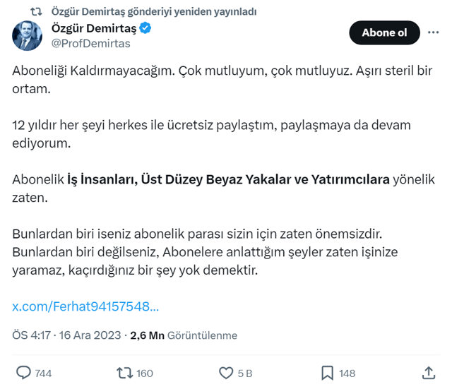 Özgür Demirtaş Twitter'dan aylık 5 milyon TL kazanıyor! Vergisini ödedin mi Özgür Demirtaş Hoca - Resim: 1