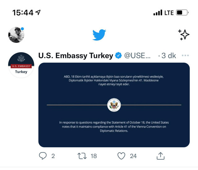 Osman Kavala bildirisi yayınlayan ABD dahil 10 ülkenin büyükelçileri geri adım attı - Resim: 1