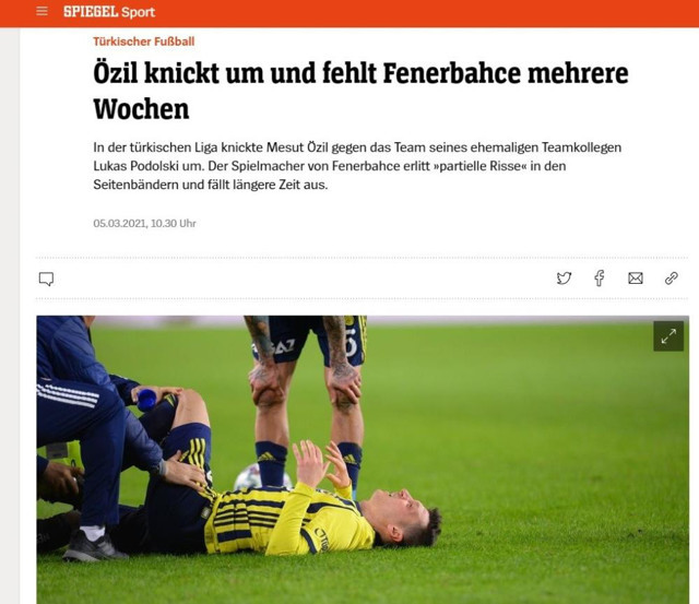 Dünya basını Mesut Özil'in sakatlığını manşete taşıdı - Resim: 0
