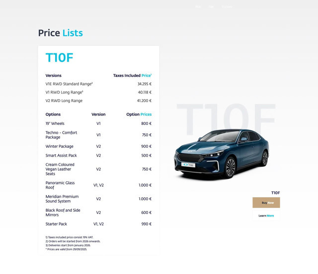 TOGG T10F ve T10X Almanya'da satışa çıktı! İşte fiyatları - Resim: 0