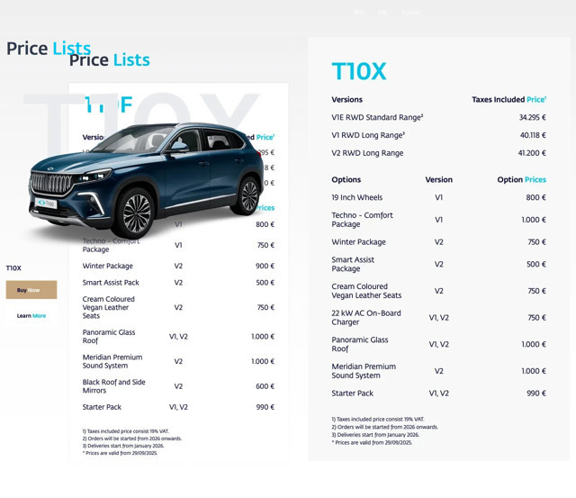 TOGG T10F ve T10X Almanya'da satışa çıktı! İşte fiyatları - Resim: 1