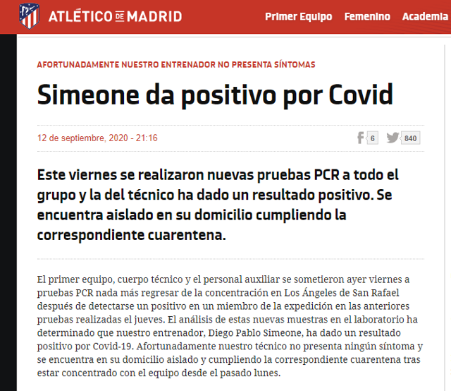 Atletico Madrid'e şok! Diego Simeone koronavirüse yakalandı - Resim: 0