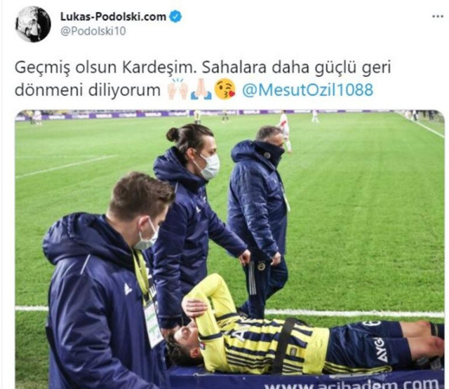 Podolski'den Mesut Özil paylaşımı: Geçmiş olsun kardeşim - Resim: 0