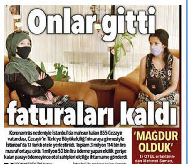 Korona nedeniyle mahsur kalan Cezayirlilerin otel paralarını Büyükelçilik ödedi sorun çözüldü - Resim: 1