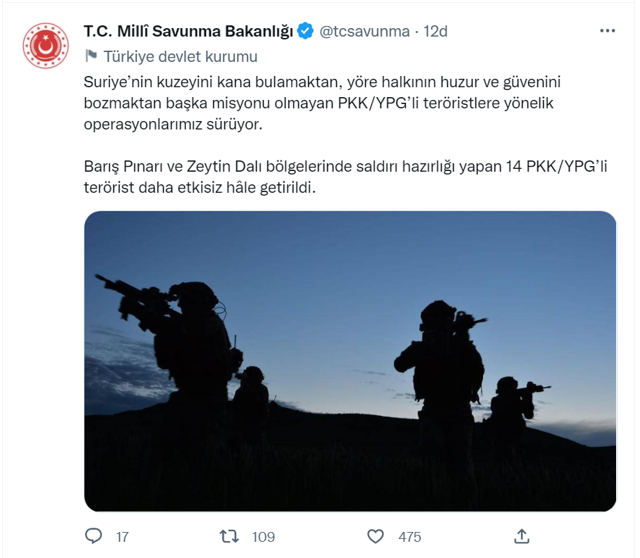 Suriye'de saldırı hazırlığındaki 14 PKK/YPG’li terörist etkisiz hale getirildi - Resim: 0