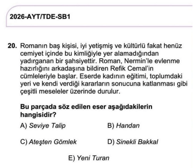 YKS AYT sonuçlarına ince ayar! Bir soru iptal edildi, birinin cevabı değişti, işte o sorular... - Resim: 0