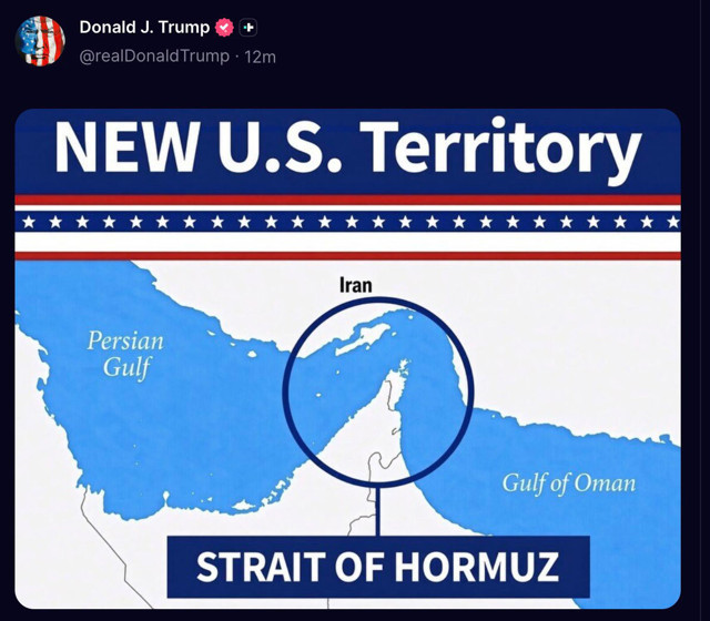 Trump'tan Hürmüz Boğazı paylaşımı: "Yeni ABD toprağı" - Resim: 0