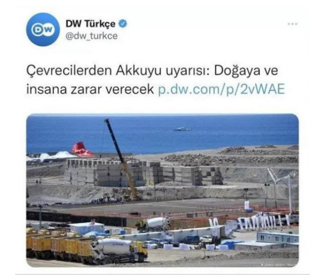 Akkuyu NGS'yi hedef almıştı... Türkiye karşıtı Deutsche Welle'den skandal iki yüzlülük! - Resim: 0
