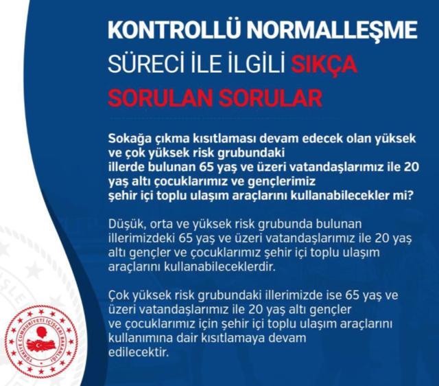 65 yaş üstü ve 20 yaş altına ulaşım yasağının kalktığı iller! İstanbul ve İzmir de var - Resim: 1