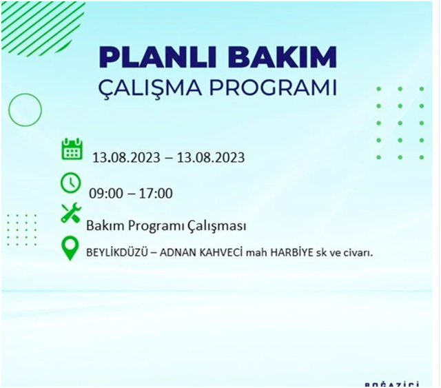 Mumları hazırlayın! İstanbul'un 10 ilçesinde elektrik yok - Resim: 4