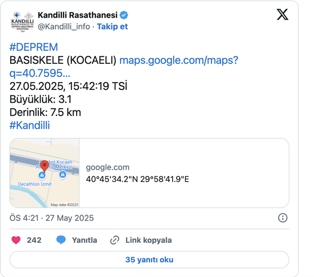 Kocaeli'de korkutan deprem Kandilli duyurdu - Resim: 0