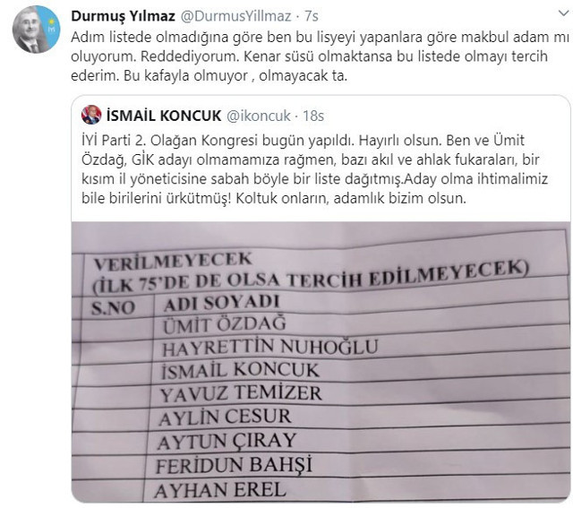 İYİ Parti'de deprem! Kurultay'da ağır toplar çizik yedi işte çizik yiyen isimler - Resim: 1