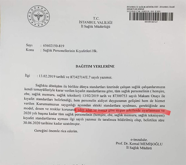İl Sağlık Müdürlüğü'nden sağlık çalışanlarına kıyafet genelgesi! - Resim: 0