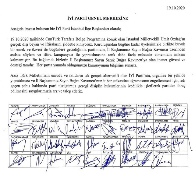 İYİ Parti'de kriz büyüyor! İstanbul'daki 39 ilçe başkanı Ümit Özdağ'ın ihraç edilmesini istedi - Resim: 0
