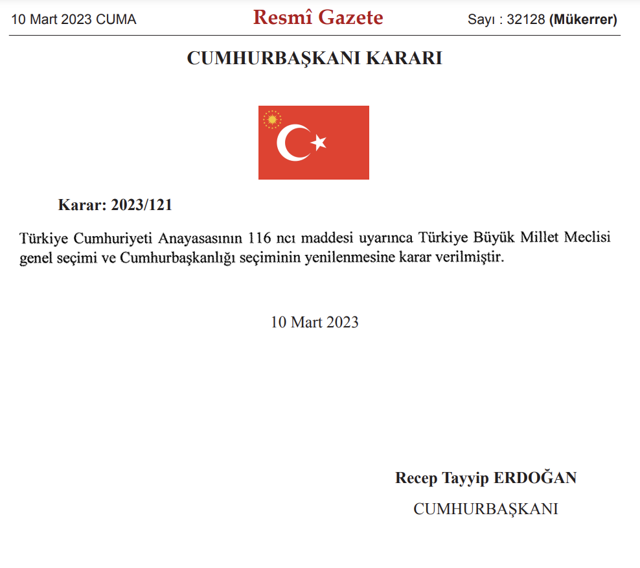 14 Mayıs'ta seçim için jet kararlar... Resmi Gazete'de yayınlandı! YSK takvimi açıkladı - Resim: 0