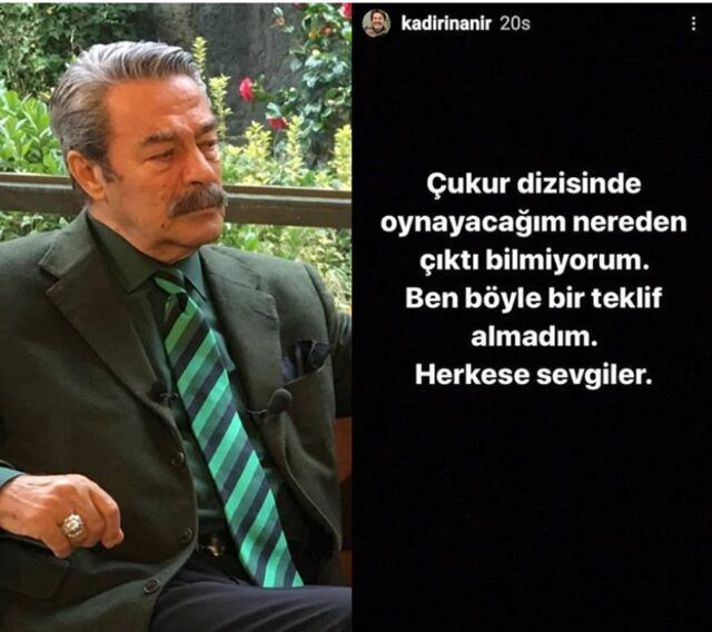 Show TV Çukur dizisine Kadir İnanır'ın katılacağı iddiası olay oldu gerçek ortaya çıktı - Resim: 2