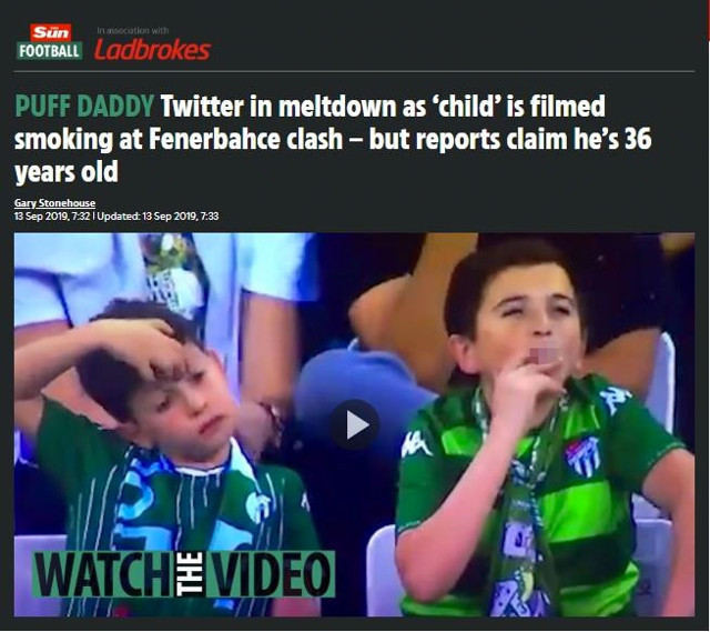 Tribünde sigarayla görüntülendi yaşını duyan inanamadı İngiliz The Sun'a haber oldu - Resim: 0