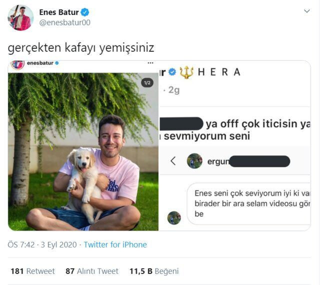 Enes Batur takipçisinin mesajlarını ifşa etti 'Siz kafayı yemişsiniz' - Resim: 4