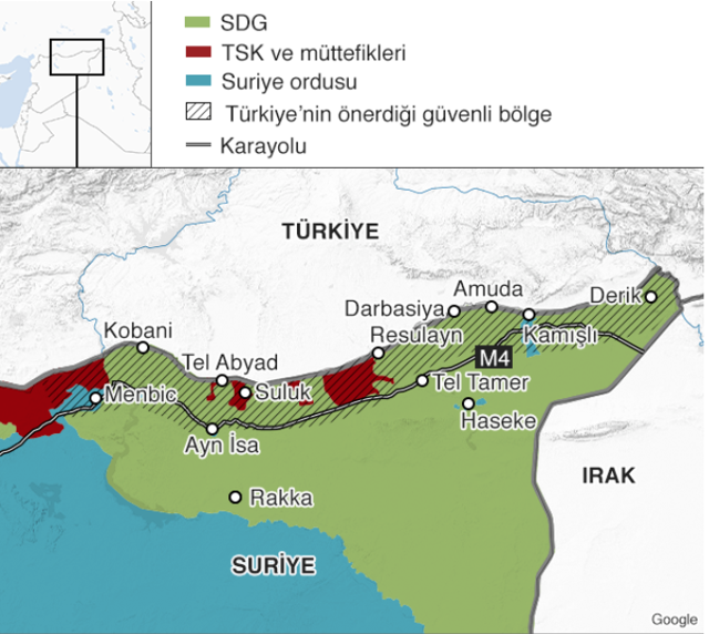 suriye son harita 18 ekim 2019 neresi kimde