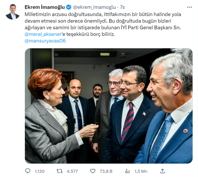 Ekrem İmamoğlu ve Mansur Yavaş ne dedi? Meral Akşener'e özel teşekkür ettiler - Resim: 2