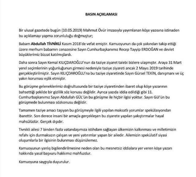 Ebubekir Tivnikli'den Kılıçdaroğlu açıklaması ziyarete ilişkin iddialara ne dedi - Resim: 0