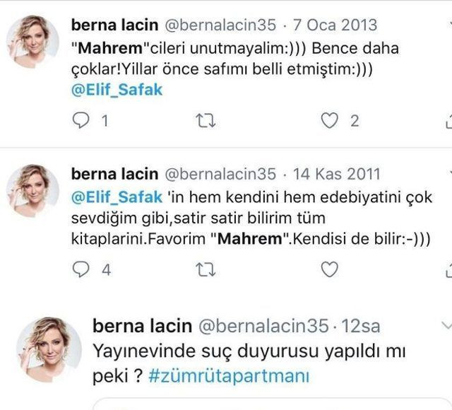 Zümrüt Apartmanı'na kızan Berna Laçin'den Elif Şafak'ın Mahrem kitabına destek - Resim: 4