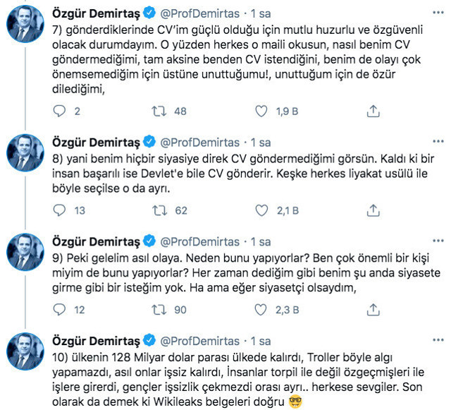 Berat Albayrak'a CV yolladı denilen Özgür Demirtaş'tan bomba açıklama - Resim: 3