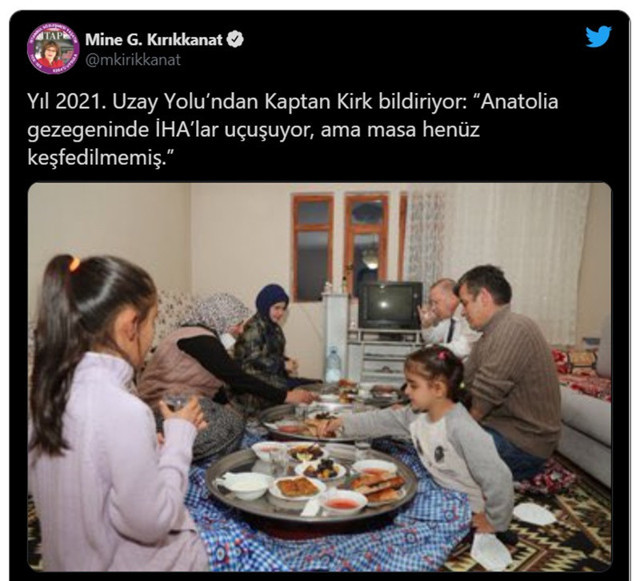 Cumhurbaşkanı Erdoğan'ın iftar sofrası Mine Kırıkkanat'ın zoruna gitti - Resim: 0