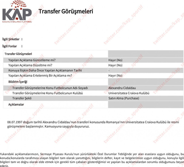 Galatasaray'ın transfer gecesi! Alexandru Cicaldau, Sacha Boey ve Aanholt KAP'a bildirildi - Resim: 6