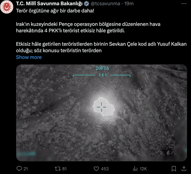 MSB duyurdu! Biri kırmızı listede yer alan 4 PKK'lı terörist etkisiz hale getirildi - Resim: 0