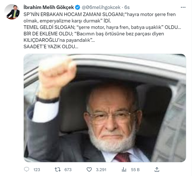 Melih Gökçek, Temel Karamollaoğlu'na 'dilin tutmasın inşaallah' diye beddua etti! - Resim: 1