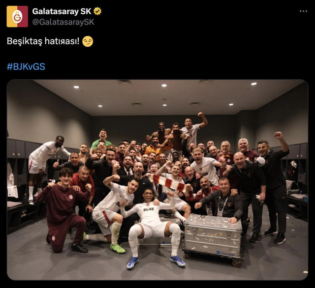 Galatasaray'dan maç sonu paylaşımı! "Beşiktaş hatırası" - Resim: 0