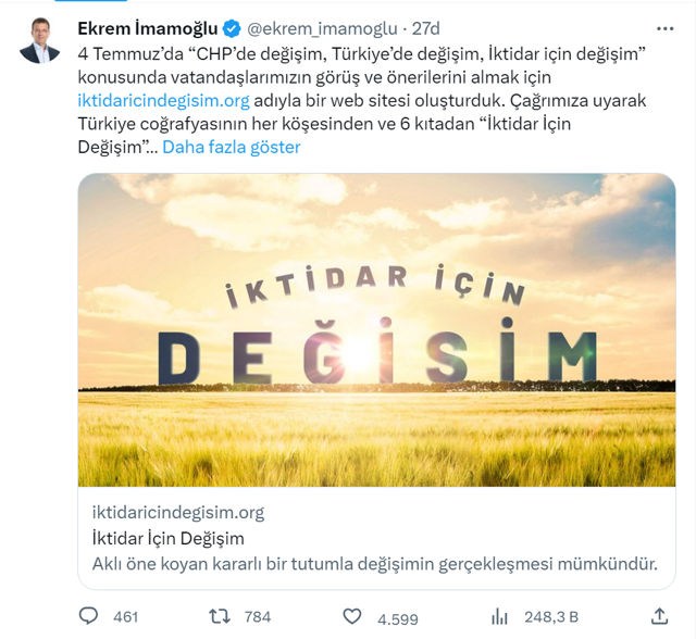 Ekrem İmamoğlu ilk kez bu kadar açık söyledi! Toplum CHP'de lider değişimi istiyor - Resim: 0