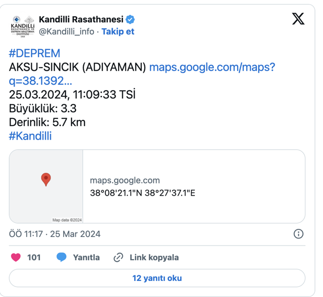 Adıyaman'da deprem oldu Kandilli şiddetini duyurdu - Resim: 0