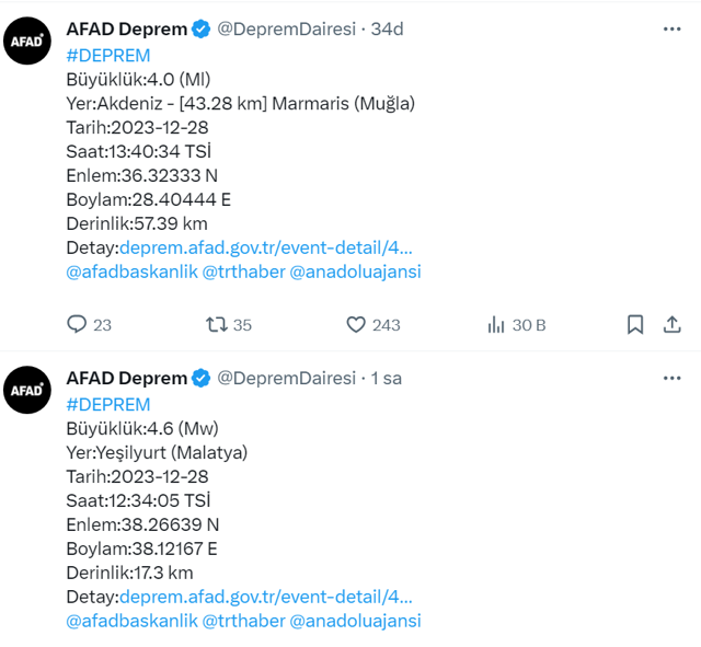 Türkiye beşik gibi sallanıyor! Muğla'da deprem oldu! Malatya'dan sonra... - Resim: 0