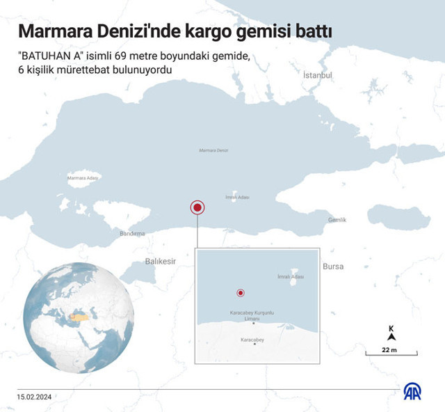 Marmara Denizi'nde batan geminin yeri tespit edildi - Resim: 1