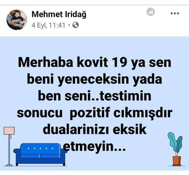 Kayseri'de 'ya sen beni yeneceksin, ya ben seni' paylaşımı yapmıştı koronavirüsten öldü - Resim: 0