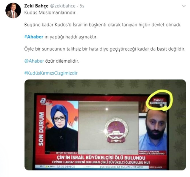 Kudüs'ü İsrail'in başkenti gösteren A Haber'e büyük tepki! Kanaldan özür mesajı - Resim: 3
