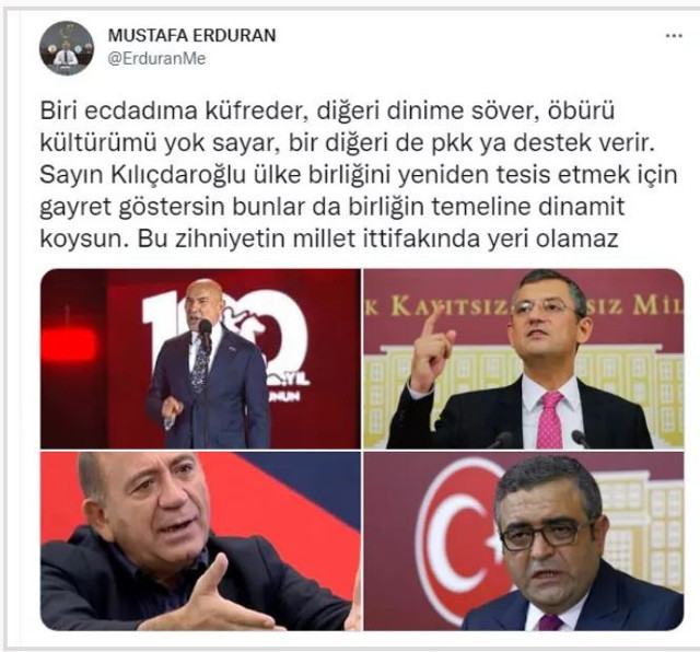 Altılı masa çatırdıyor! Saadet Partili isim 4 ismi işaret etti! Millet İttifakında yerleri olamaz - Resim: 0