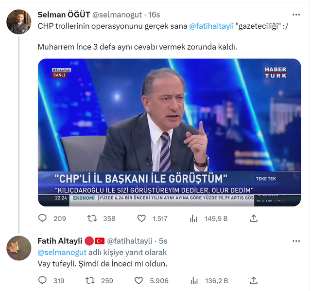 Fatih Altaylı, Selman Öğüt'ü 'tufeyli' ulan etti! Tufeyli ne demek? 'Mor don' kavgası... - Resim: 0