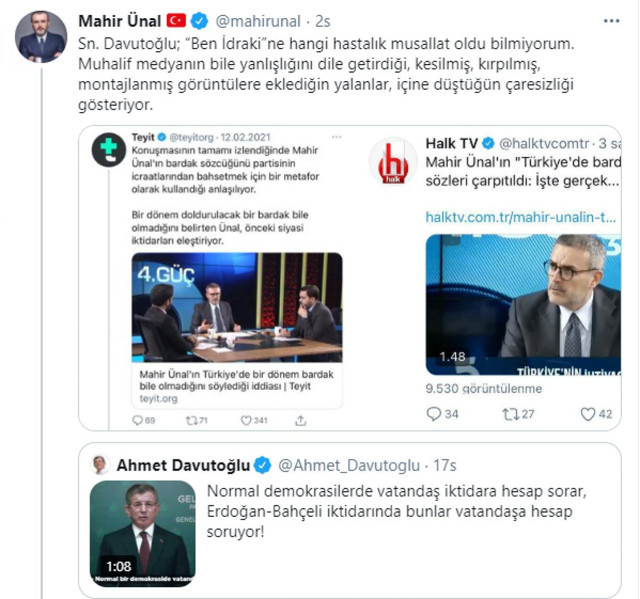AK Partili Mahir, Ünal Ahmet Davutoğlu'nu kendi sözleri ile vurdu! - Resim: 0