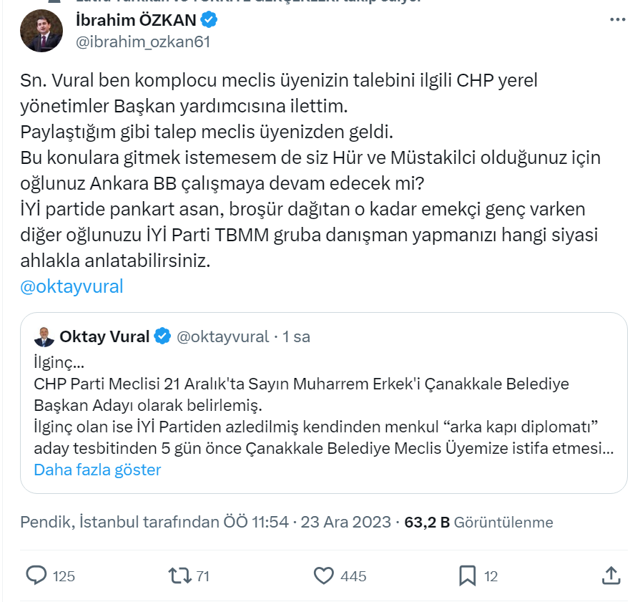 İYİ Parti'de 'ahlaksızlık' kavgası! Oktay Vural ile İbrahim Özkan birbirine girdi? Oğullarını nasıl işe soktun? - Resim: 1