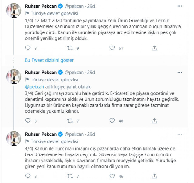 Ruhsar Pekcan: Yeni ürün güvenliği ve teknik düzenlemeler kanunu yürürlükte - Resim: 0