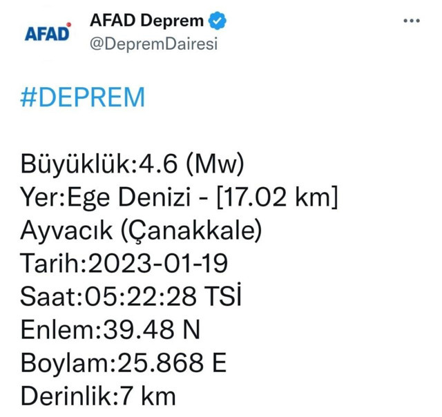Çanakkale'de deprem oldu! İzmir'de de hissedildi AFAD ve valilikten açıklama - Resim: 0