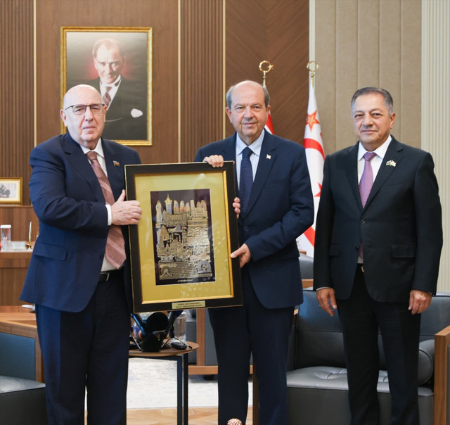 KKTC Cumhurbaşkanı Tatar, 3 ülkenin parlamentolar arası dostluk gruplarını kabul etti - Resim: 1